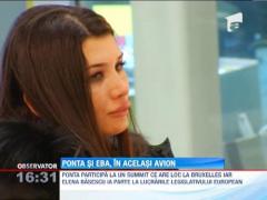 Victor Ponta si EBA au calatorit cu acelasi avion spre Bruxelles