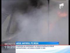 Vaporul Pelican, un simbol al anilor 80 pentru Timisoara, a ars in intregime