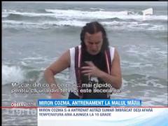 Miron Cozma, antrenament la malul marii