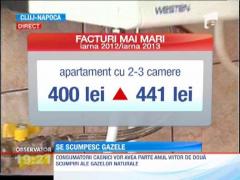 Gazele, mai scumpe cu 10 procente