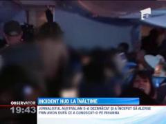 Un jurnalist australian a facut spectacol nud in avionul Rihannei