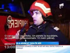 O batrana cu probleme psihice si-a aruncat casa in aer