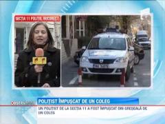 Politist impuscat din greseala de un coleg