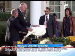 Americanii se pregatesc sa sarbatoreasca Ziua Recunostintei! Barack Obama a salvat doi curcani conform traditiei