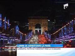 Luminile de Craciun s-au aprins la Paris