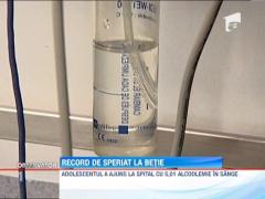 Un elev de 15 ani din Iasi a ajuns la spital cu 5,01 alcoolemie in sange!