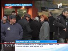 Trupul neinsufletit al lui Serban Ionescu, depus la Teatrul National