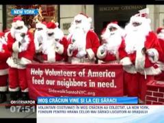 Mos Craciun a venit mai devreme pentru locuitorii saraci din New York