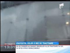 Mii de tractoare au invadat centrul Bruxelles-ului