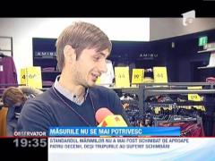 Marimile hainelor nu se mai potrivesc