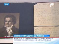 O colectie impresionanta de scrisori si manuscrise ale unor personalitati vor fi scoase la licitatie