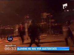 Manifestatii violente impotriva austeritatii in Slovenia