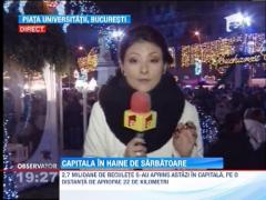 S-au aprins luminile de sarbatori in Bucuresti!