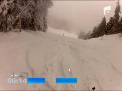 Iubitorii sporturilor de iarna au putut face prima coborare pe partie