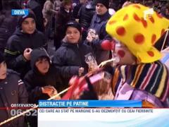 Aglomeratie pe noul patinoar deschis in Deva