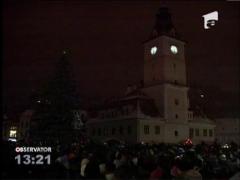 Brasovul si Iasiul si-au aprins luminitele de Craciun