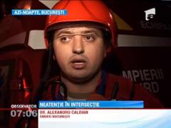 Un taximetrist si clienta lui au ajuns la spital din neatentie