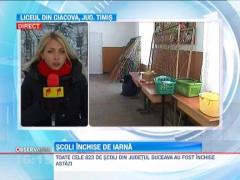 Scoli inchise din cauza ninsorilor abundente
