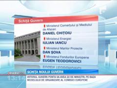 Noul Guvern ar putea avea 22 de ministri