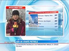 -31 de grade Celsius la Intorsura Buzaului