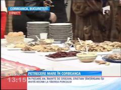 Petrecere mare in Corbeanca. Cristian Tantareanu si-a invitat vecinii la taiarea porcului