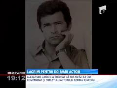 Anca Pandrea a plans in continuu la slujba de pomenire a actorului Iurie Darie