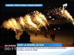 Spectacol de muzica si lumini pe partiile de pe Valea Prahovei! Sezonul de schi s-a deschis oficial cu parada instructorilor