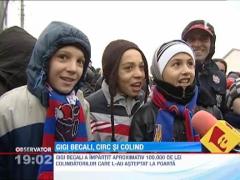 UPDATE / Peste 300 de oameni au mers astazi sa-l colinde pe Gigi Becali