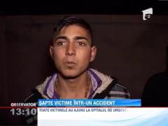 Un sofer imprudent a bagat 7 oameni in spital