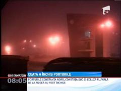 Porturile Constanta nord, Constata sud si ecluza fluviala de la Agigea, inchise din cauza cetii