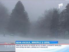 Revin viscolul, ninsorile si gerul