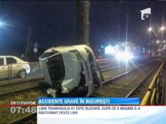 Linia tramvaielor 41, blocata in urma unui accident rutier