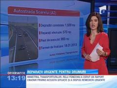 Aproape doua treimi din soselele nationale au nevoie de reparatii urgente