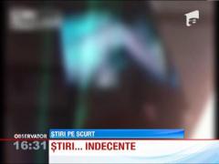 Film pentru adulti, in timpul unui buletin de stiri