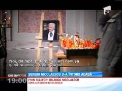Urna cu cenusa lui Sergiu Nicolaescu, tinuta acasa de sotie