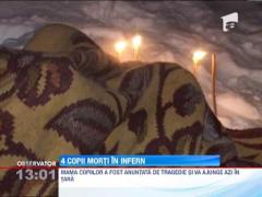 Durere fara margini intr-o comuna din Bacau! Patru frati au ars de vii in casa