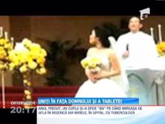 O americanca si-a facut nunta pe tableta