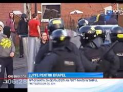 Drapelul britanic a stranit proteste violente in Irlanda de Nord