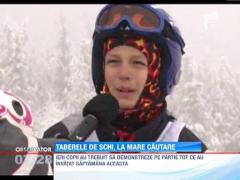 Taberele de schi au fost luate cu asalt de copii