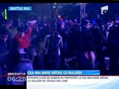 Cea mai mare bataie cu bulgari de zapada din lume