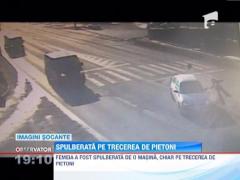 IMAGINI SOCANTE! / Spulberata pe trecerea de pietoni
