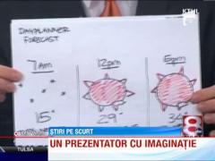 SUA: Un moderator a prezentat buletinul meteo prin intermediul unor coli A4