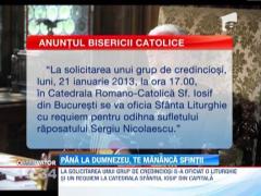 Biserica Catolica i-a facut slujbe de pomenire lui Sergiu Nicolaeascu. Biserica Ortodoxa Romana se revolta