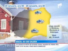 Joi seara va intra in vigoare codul galben de vreme rea