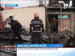 Doua case au fost cuprinse de flacari in cartierul 23 August din Capitala