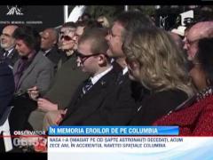 NASA i-a omagiat pe cei sapte astronauti decedati in accidentul navetei spatiale Columbia