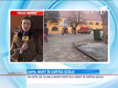 Cluj: Un copil de 10 ani a murit dupa ce a cazut in curtea scolii