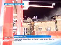 Zece echipaje de pompieri s-au luptat cu flacari de cativa metri, in Capitala! Doua butelii au fost scoase in ultimul moment din foc