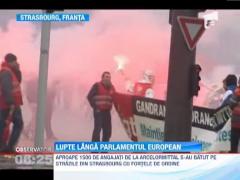 1500 de angajati de la Arcelor Mittal s-au batut pe strazile din Strasbourg cu fortele de ordine