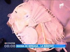 Cateva tinere din Arad vand rochii de mireasa la mana a doua